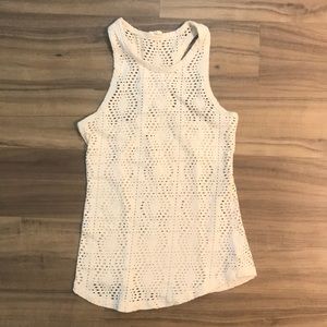 Silence + Noise Cream Racerback Tank Top